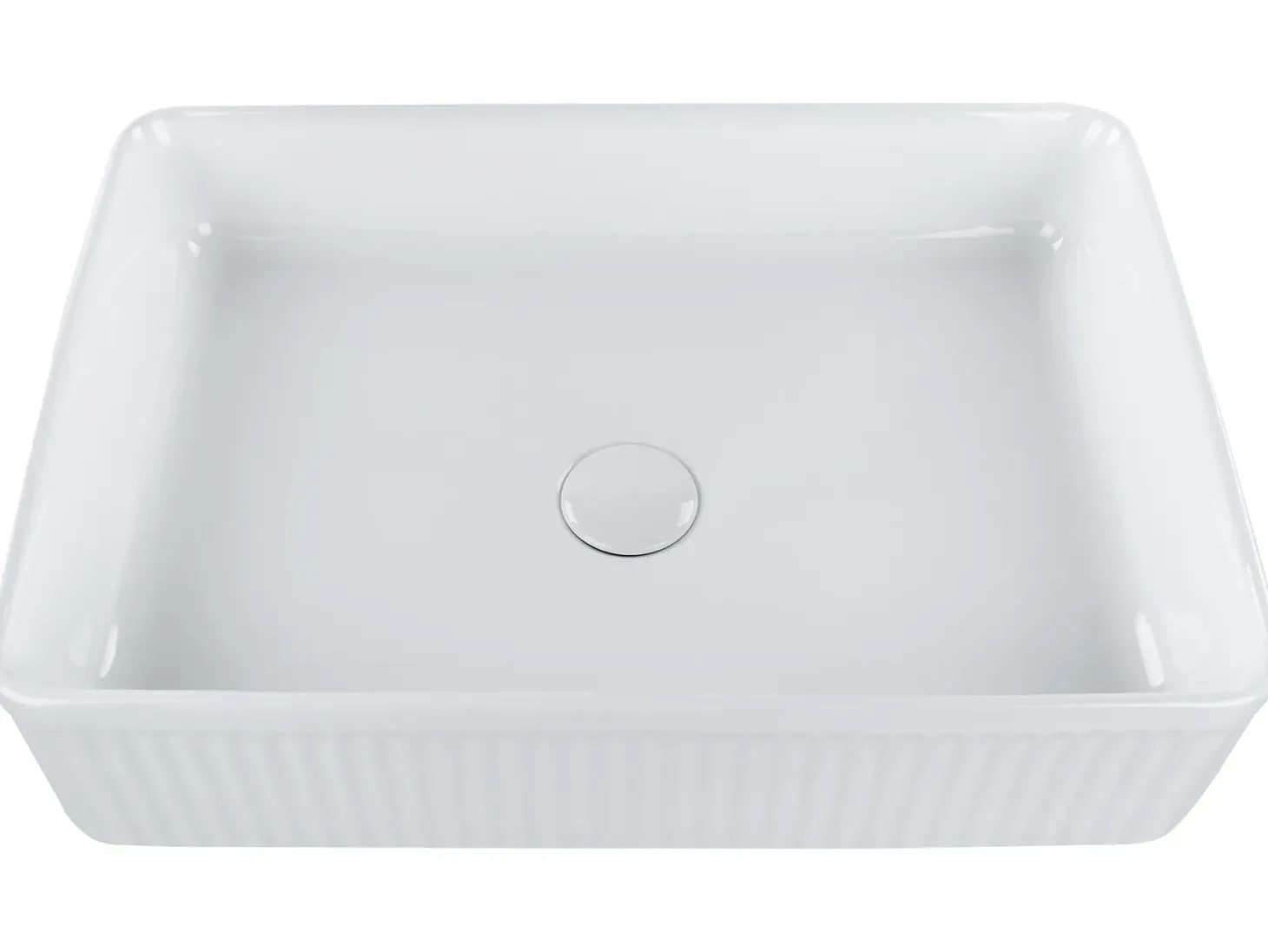 Vask til bordplade GELDO Hvid 50 x 34 cm Keramik