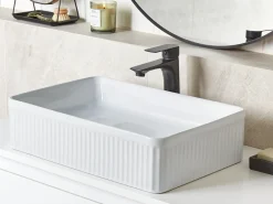 Vask til bordplade GELDO Hvid 50 x 34 cm Keramik