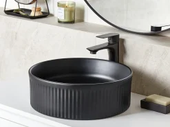 Vask til bordplade GELDO Sort ⌀ 37 cm Keramik