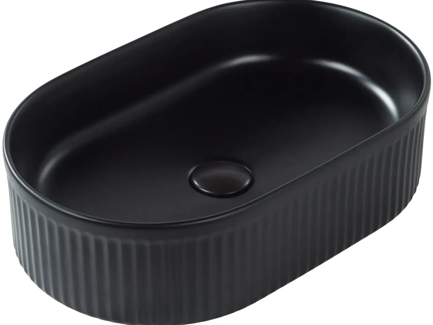 Vask til bordplade GELDO Sort 49 x 31 cm Keramik