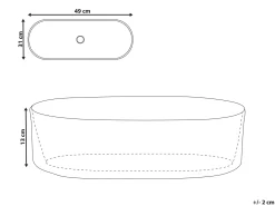Vask til bordplade GELDO Sort 49 x 31 cm Keramik