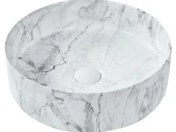 Vask til bordplade MANIS Hvid marmor ⌀ 40 cm Keramik
