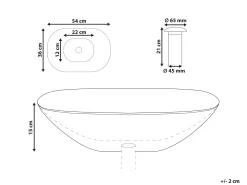 Vask til bordplade MOENGO Turkis 54 x 36 cm Fast overflade