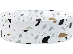 Vask til bordplade NULES Hvid terrazzo ⌀ 40 cm Keramik