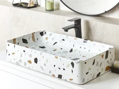 Vask til bordplade NULES Hvid terrazzo 51 x 34 cm Keramik