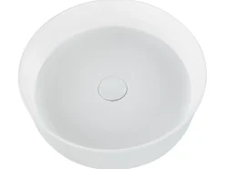 Vask til bordplade TEBAR Cremehvid ⌀ 40 cm Keramik