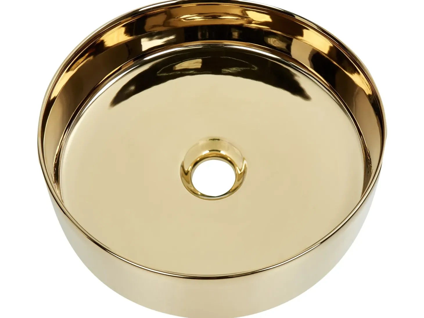 Vask til bordplade TEBAR Guld ⌀ 40 cm Keramik