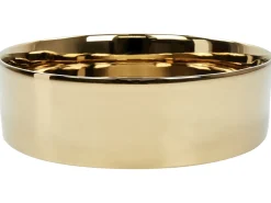 Vask til bordplade TEBAR Guld ⌀ 40 cm Keramik