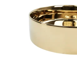 Vask til bordplade TEBAR Guld ⌀ 40 cm Keramik