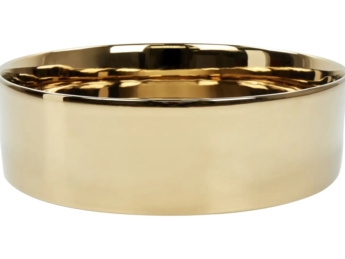 Vask til bordplade TEBAR Guld ⌀ 40 cm Keramik