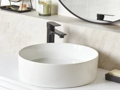 Vask til bordplade TEBAR Hvid ⌀ 40 cm Keramik