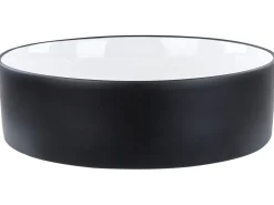 Vask til bordplade TEBAR Sort/hvid ⌀ 40 cm Keramik