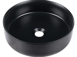 Vask til bordplade TEBAR Sort ⌀ 40 cm Keramik