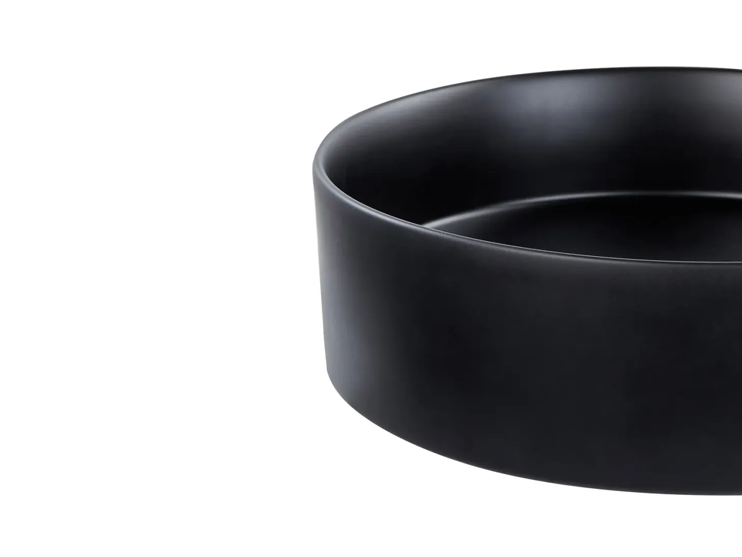 Vask til bordplade TEBAR Sort ⌀ 40 cm Keramik