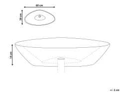Vask til bordplade TIRIG Sort 60 x 39 cm Keramik