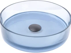 Vask til bordplade TOLOSA Himmelblå ⌀ 36 cm Fast overflade