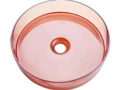 Vask til bordplade TOLOSA Murstensrød ⌀ 36 cm Fast overflade