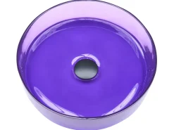 Vask til bordplade TOLOSA Purpur ⌀ 36 cm Fast overflade