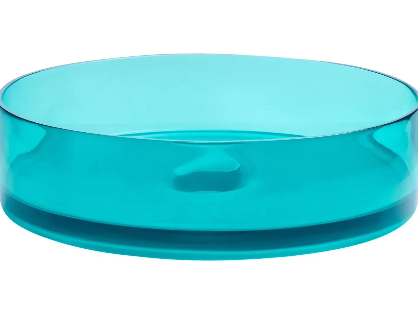 Vask til bordplade TOLOSA Turkis ⌀ 36 cm Fast overflade