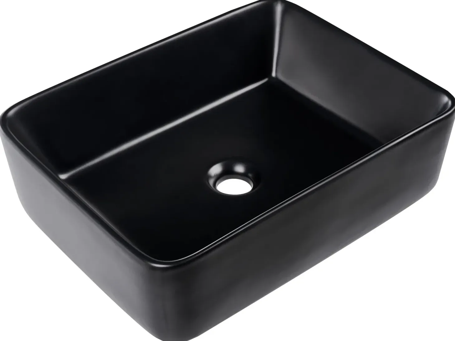 Vask til bordplade TRAVESIA Sort 49 x 38 cm Keramik