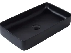 Vask til bordplade ULUA Sort 61 x 35 cm Keramik
