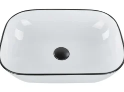 Vask til bordplade XERT Hvid 46 x 33 cm Keramik