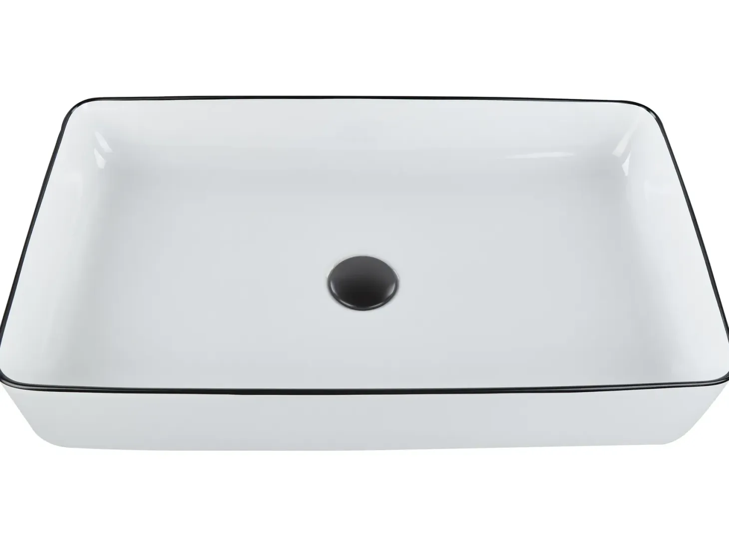 Vask til bordplade XERT Hvid 61 x 35 cm Keramik