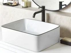 Vask til bordplade XERT Hvid 49 x 38 cm Keramik