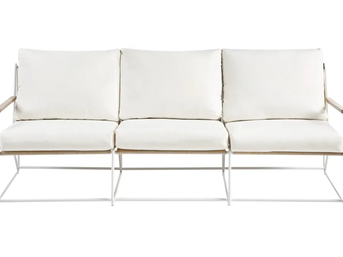 VENARIA 5 personers havesofasæt Beige/Hvid Metal med sofabord