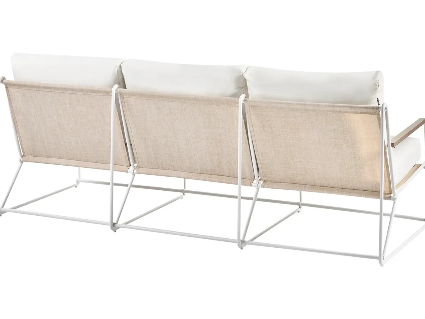 VENARIA 5 personers havesofasæt Beige/Hvid Metal med sofabord