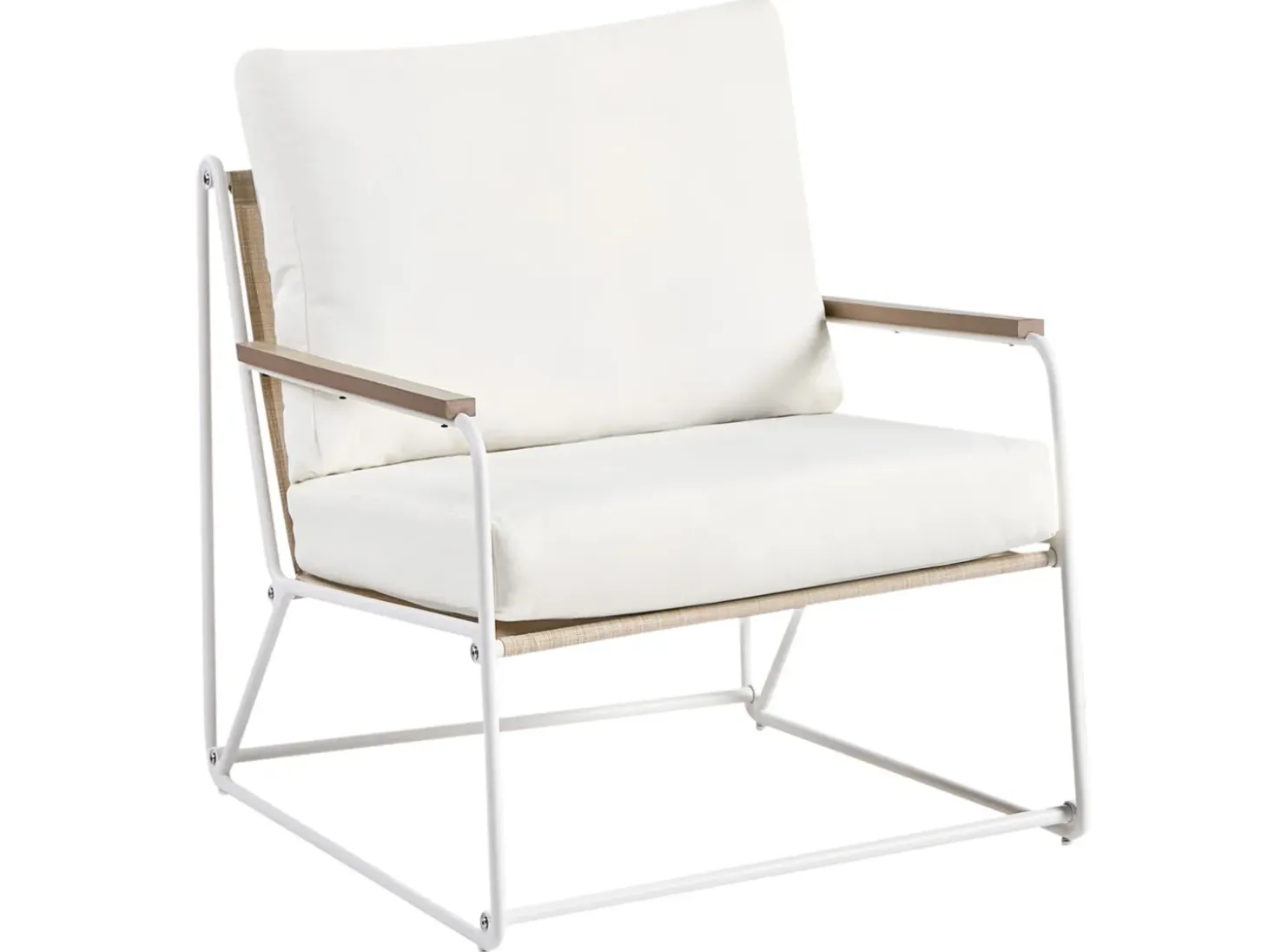 VENARIA 5 personers havesofasæt Beige/Hvid Metal med sofabord