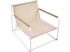 VENARIA 5 personers havesofasæt Beige/Hvid Metal med sofabord