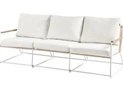 VENARIA 5 personers havesofasæt Beige/Hvid Metal med sofabord