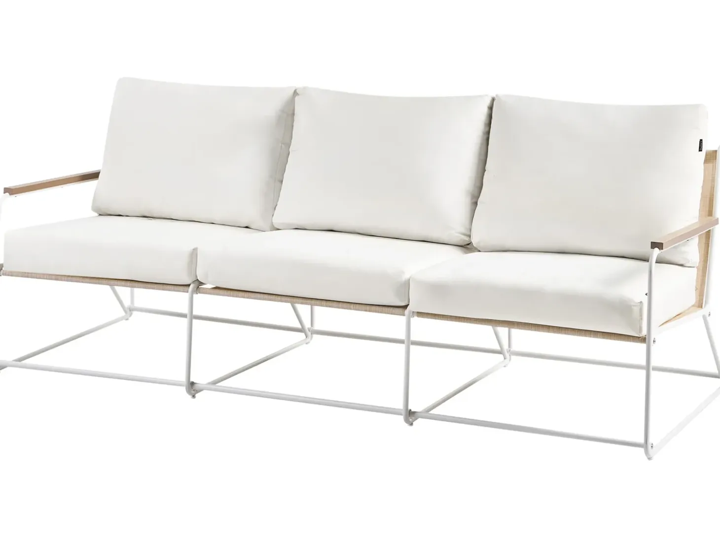 VENARIA 5 personers havesofasæt Beige/Hvid Metal med sofabord