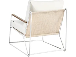 VENARIA 5 personers havesofasæt Beige/Hvid Metal med sofabord