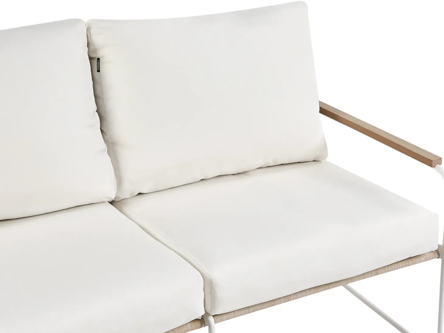 VENARIA 5 personers havesofasæt Beige/Hvid Metal med sofabord