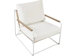 VENARIA 5 personers havesofasæt Beige/Hvid Metal med sofabord