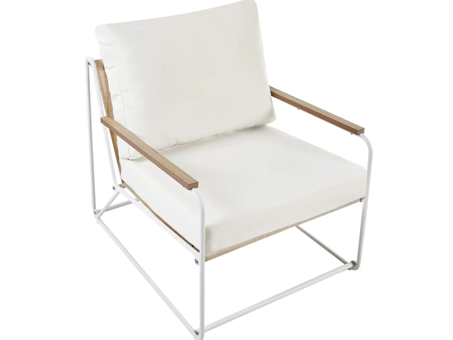 VENARIA 5 personers havesofasæt Beige/Hvid Metal med sofabord