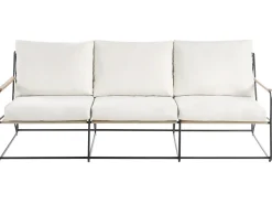 VENARIA 5 personers havesofasæt Beige/sort Metal med sofabord