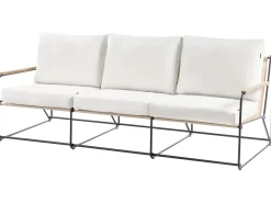 VENARIA 5 personers havesofasæt Beige/sort Metal med sofabord