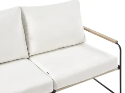 VENARIA 5 personers havesofasæt Beige/sort Metal med sofabord