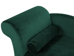 Venstrevendt chaiselong LUIRO Velour Smaragdgrøn med opbevaring