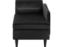 Venstrevendt chaiselong LUIRO Velour Sort med opbevaring