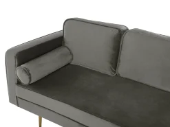 Venstrevendt chaiselong MIRAMAS Velour Brungrå