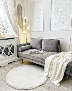 Venstrevendt chaiselong MIRAMAS Velour Brungrå