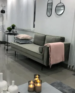 Venstrevendt chaiselong MIRAMAS Velour Brungrå