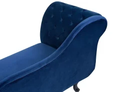 Venstrevendt chaiselong NIMES Velour Navy Blå