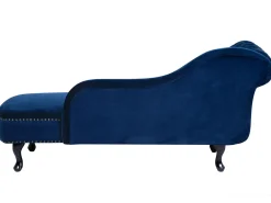 Venstrevendt chaiselong NIMES Velour Navy Blå