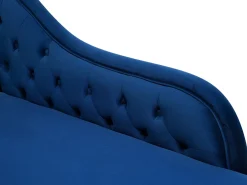 Venstrevendt chaiselong NIMES Velour Navy Blå