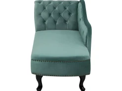 Venstrevendt chaiselong NIMES Velour Mintgrøn